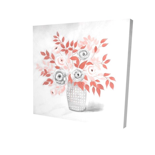 Begin Home Decor 16 x 16 in. Coral Flower Illustration-Print on Canvas - 2080-1616-FL119-1