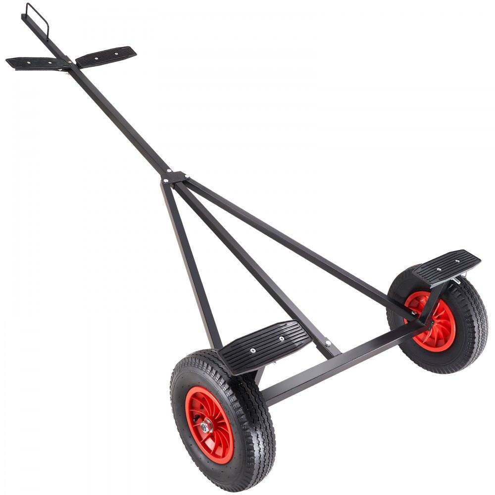 VEVOR Boat Trailer Dolly, 420lbs Load Capacity, Carbon Steel Trailer Mover with 96''-116'' Adjustable Length, 16'' Pneumatic Tires & Nonslip Support Bracket, for Moving Kayak Motorboat Fishing Boat - CYSDQYCHC4202WOE2V0