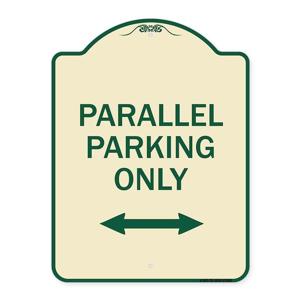 Signmission Parallel Parking Only with Bidirectional Arrow Heavy-Gauge Aluminum Architectural Sign - A-DES-TG-1824-23506