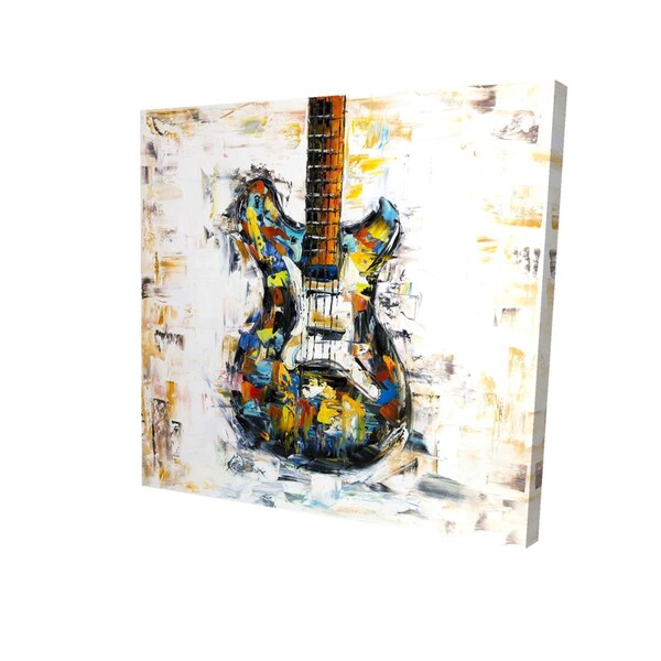 Fondo 12 x 12 in. Abstract Colorful Guitar-Print on Canvas - FO2789228