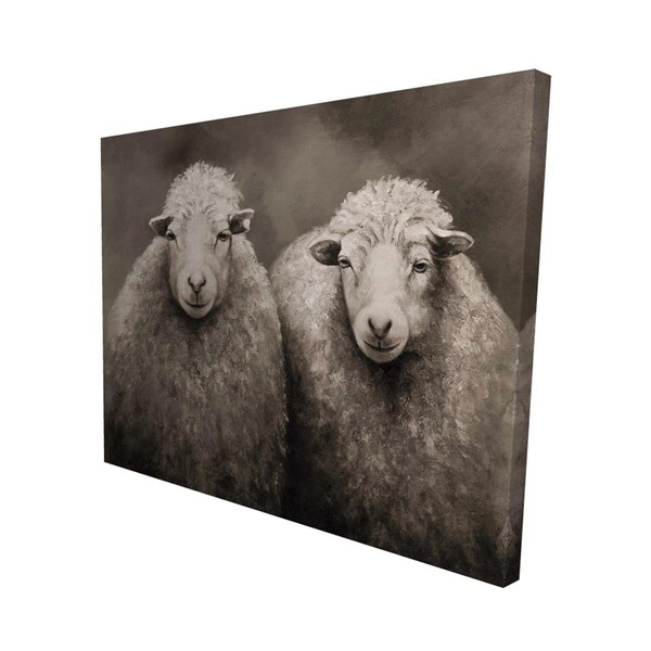 Fondo 16 x 20 in. Sheep Sepia-Print on Canvas - FO2778602