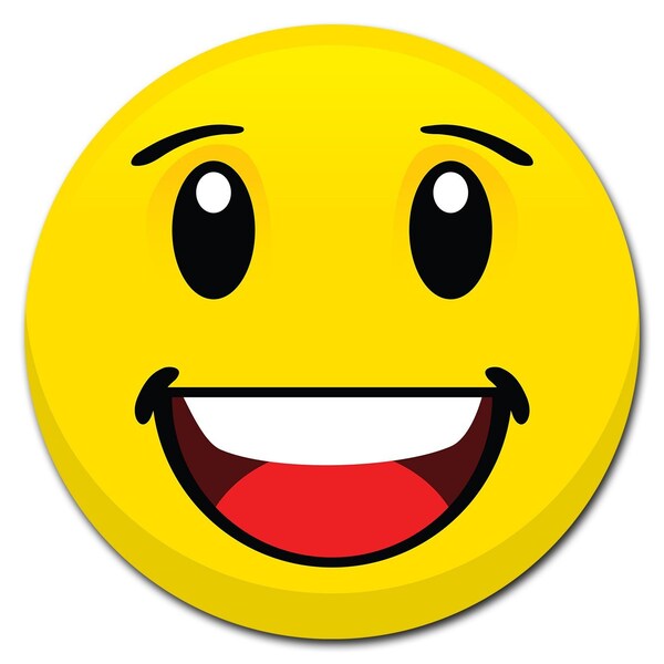 Signmission Emoji Yellow Smiling Circle Corrugated Plastic Sign - C-12-CIR-EMOJI YELLOW SMILING