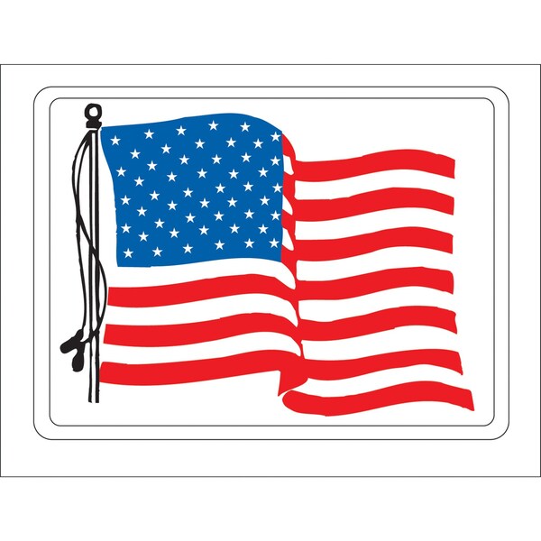 Hy-Ko American Flag Sign 8.5" x 12.5", 10PK - A00261
