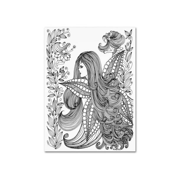 Trademark Fine Art KCDoodleArt 'Fairy 11' Canvas Art, 35x47 - ALI3583-C3547GG