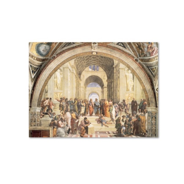 Trademark Fine Art Raphael 'School of Athens' Canvas Art, 14x19 - ALI10056-C1419GG