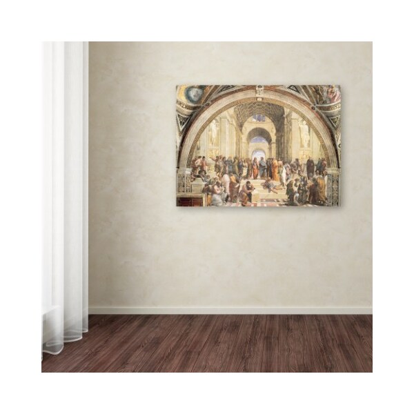 Trademark Fine Art Raphael 'School of Athens' Canvas Art, 14x19 - ALI10056-C1419GG