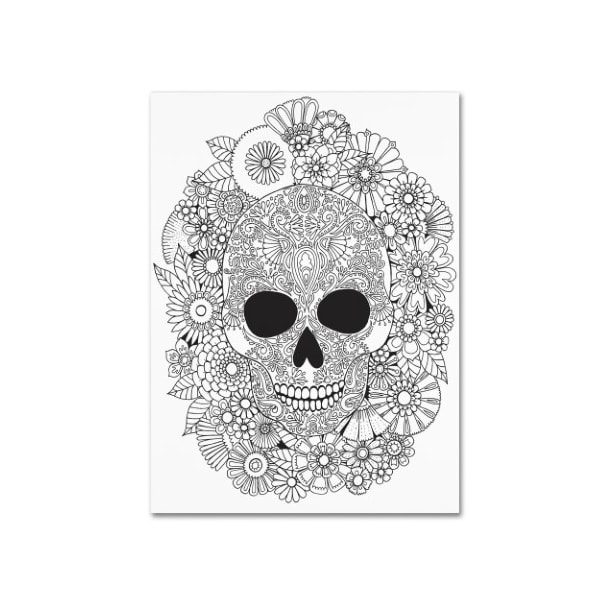 Trademark Fine Art Hello Angel 'Sugar Skull Wreath' Canvas Art, 14x19 - ALI2814-C1419GG