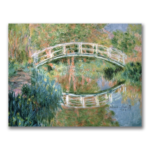 Trademark Fine Art Claude Monet 'The Japanese Bridge, Giverny' Canvas Art, 35x47 - BL0626-C3547GG