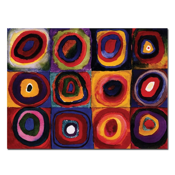 Trademark Fine Art Wassily Kandinsky 'Karbstudie Quadrate' Canvas Art, 24x32 - M219-C2432GG