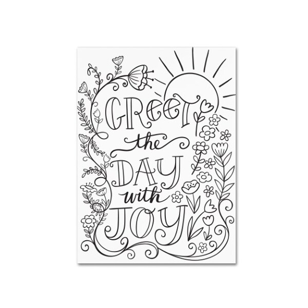 Trademark Fine Art Elizabeth Caldwell 'Greet The Day With Joy' Canvas Art, 24x32 - ALI5511-C2432GG