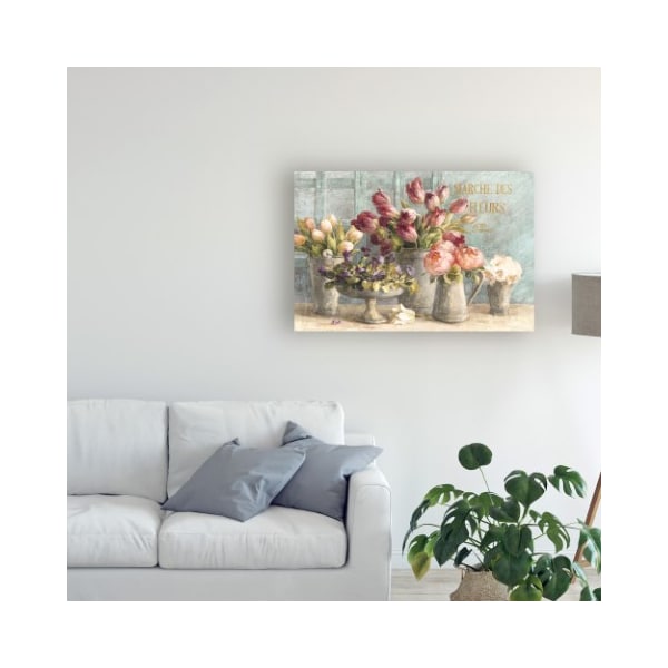Trademark Fine Art Danhui Nai 'Marche Des Fleurs Blue Gold' Canvas Art, 30x47 - WAP10716-C3047GG