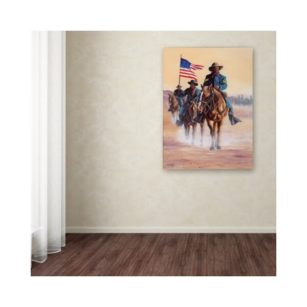 Trademark Fine Art Geno Peoples 'Buffalo Soldiers' Canvas Art, 24x32 - ALI19613-C2432GG