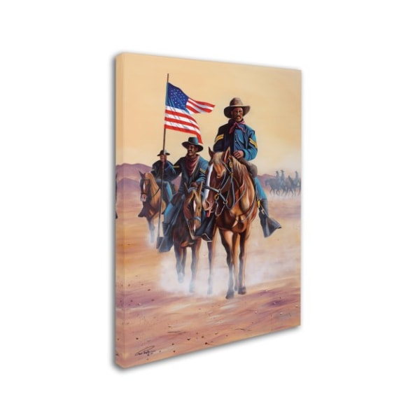 Trademark Fine Art Geno Peoples 'Buffalo Soldiers' Canvas Art, 24x32 - ALI19613-C2432GG