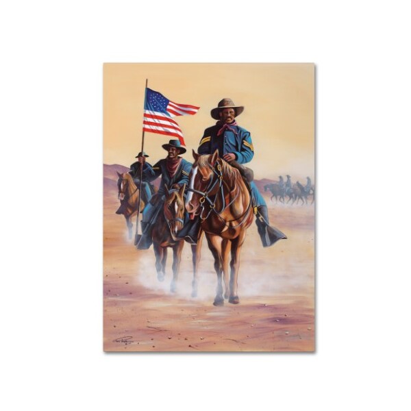 Trademark Fine Art Geno Peoples 'Buffalo Soldiers' Canvas Art, 24x32 - ALI19613-C2432GG