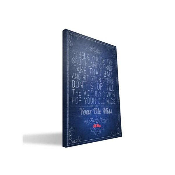 Paulson Designs Ole Miss Song 24x36 Canvas - MSSO2436