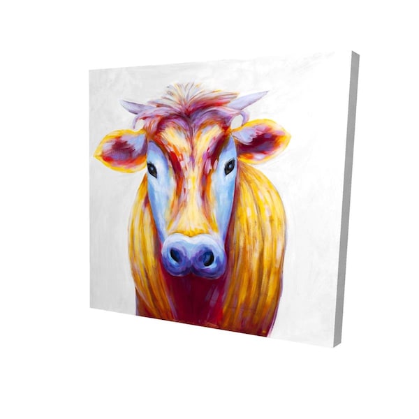 Begin Home Decor 32 x 32 in. Colorful Country Cow-Print on Canvas - 2080-3232-AN147