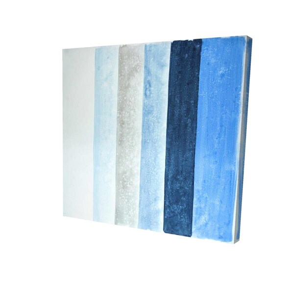 Fondo 16 x 16 in. Blue Stripes-Print on Canvas - FO2789173