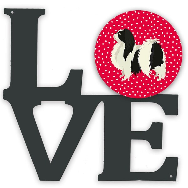 Carolines Treasures 11.5 x 11.75 in. Japanese Chin Love Metal Artwork Wall Decor - CK5938WALV