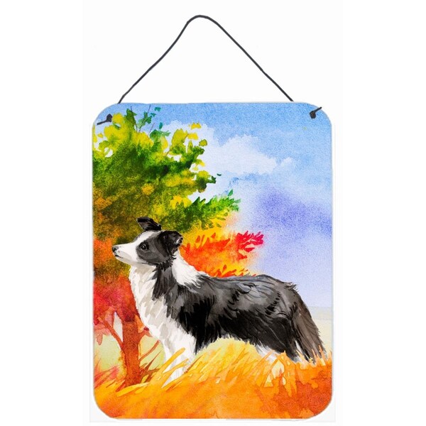 Carolines Treasures Fall Border Collie Wall or Door Hanging Prints - CK1955DS1216