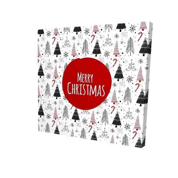 Begin Home Decor 16 x 16 in. Merry Christmas-En-Print on Canvas - 2080-1616-HO18-1