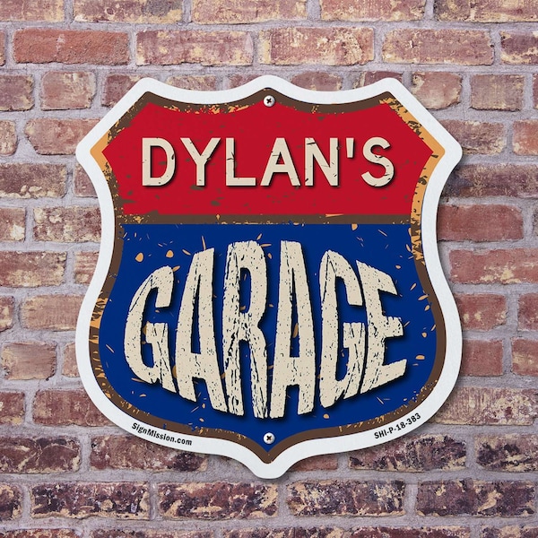 Signmission Dylan's Garage, 12 Inch X 12 Inch, Plastic Sign - SHI-P-12-383-DYLAN