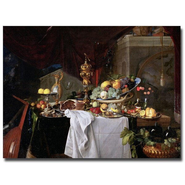 Trademark Fine Art Jan Davidz de Heem, 'Still Life, 1640' Canvas Art, 24x32 - BL0268-C2432GG
