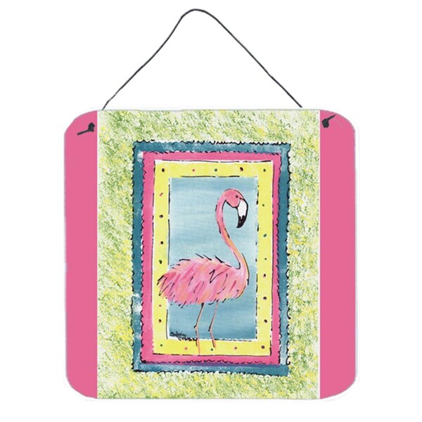 Jensendistributionservices Bird - Flamingo Aluminium Metal Wall or Door Hanging Prints 8106 - MI1714057