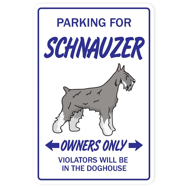 Amistad 5 in. Schnauzer Decal - Dog Pet Parking Road Decals Puppy Kennel Vet Groomer - AM3923477