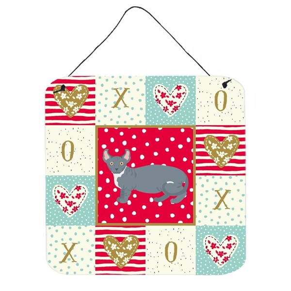 Carolines Treasures 6 x 6 in. Dwelf No.2 Cat Love Wall or Door Hanging Prints - CK5605DS66