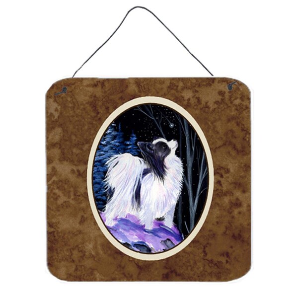 Jensendistributionservices 6 x 6 in. Starry Night Papillon Aluminium Metal Wall or Door Hanging Prints - MI1654362
