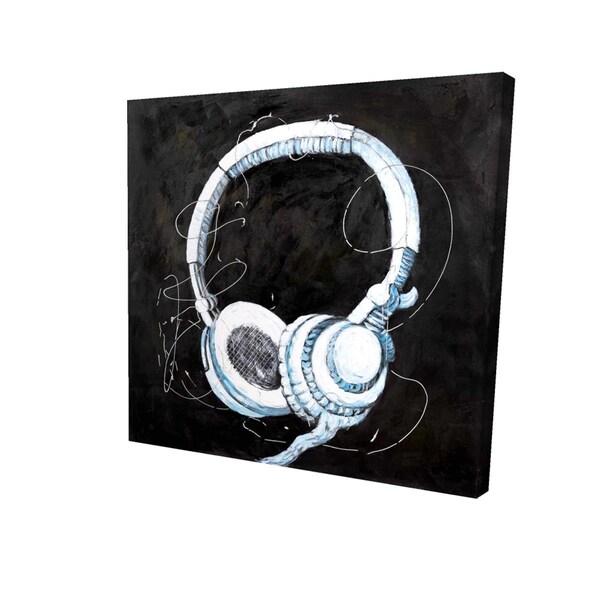 Begin Home Decor 16 x 16 in. Headphones-Print on Canvas - 2080-1616-MU26