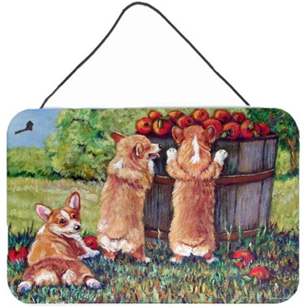 Carolines Treasures Apple Helper Corgis Wall and Door Hanging Prints - CA77754