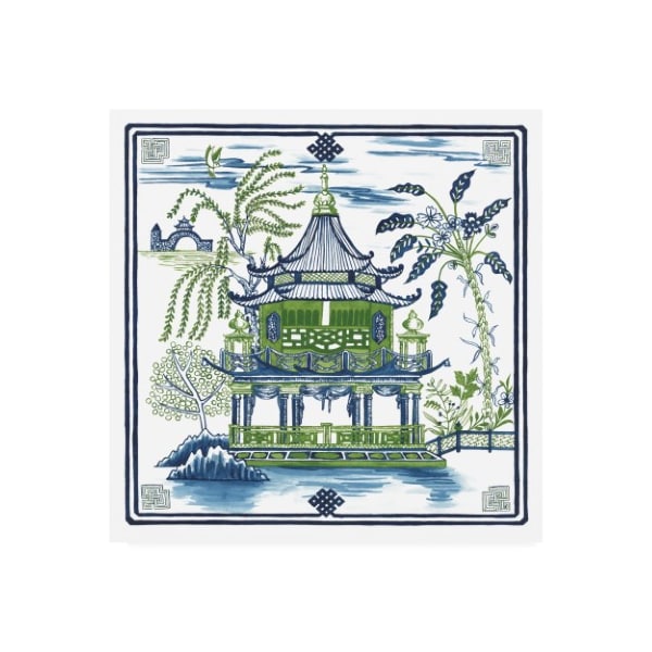 Trademark Fine Art Melissa Wang 'Pagoda Visit I' Canvas Art, 24x24 - WAG13186-C2424GG