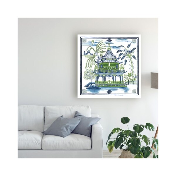 Trademark Fine Art Melissa Wang 'Pagoda Visit I' Canvas Art, 24x24 - WAG13186-C2424GG