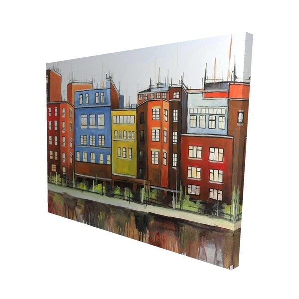Begin Home Decor 16 x 20 in. Boston Colorful Buildings-Print on Canvas - 2080-1620-CI352