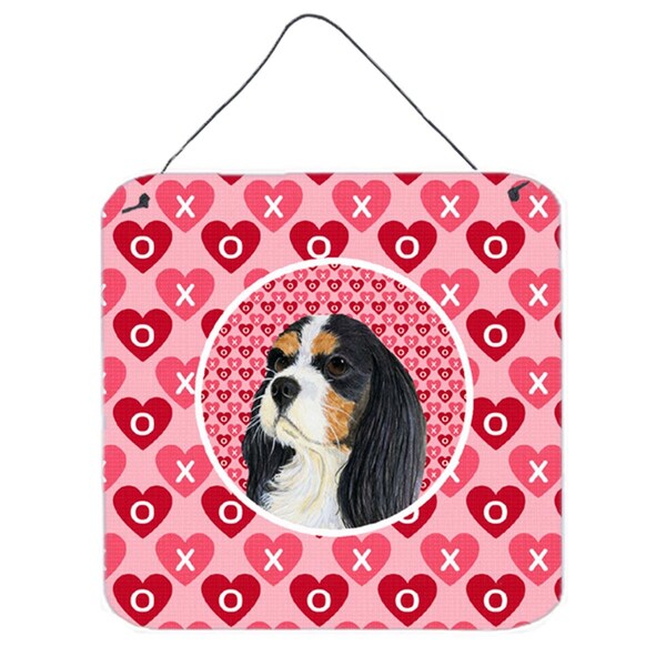 Micasa Cavalier Spaniel Valentines Love And Hearts Aluminium Metal Wall Or Door Hanging Prints - MI712920