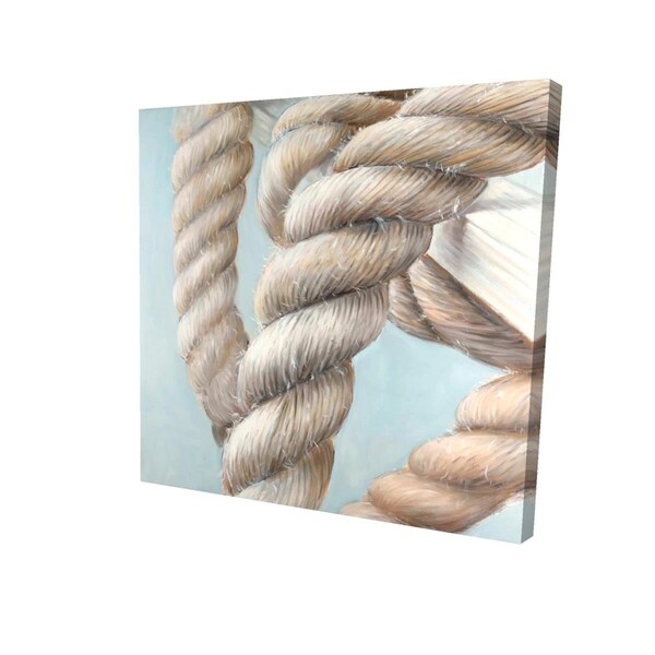 Begin Home Decor 12 x 12 in. Boat Rope Knot Closeup-Print on Canvas - 2080-1212-CO85