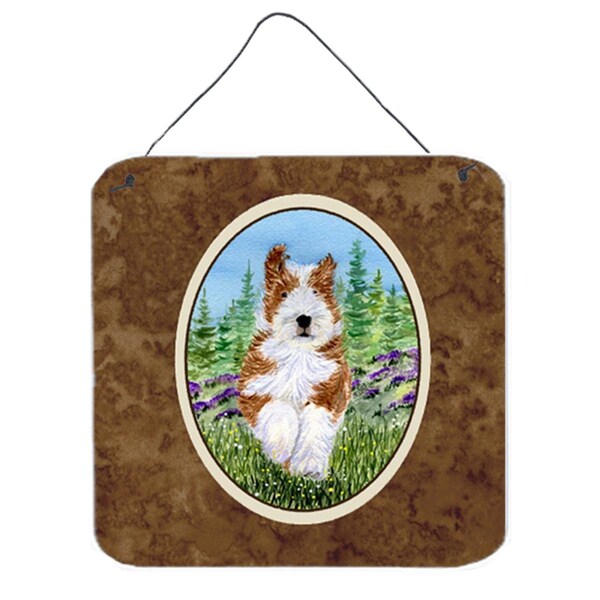 Micasa 6 In. Bearded Collie Aluminium Metal Wall Or Door Hanging Prints - MI234780