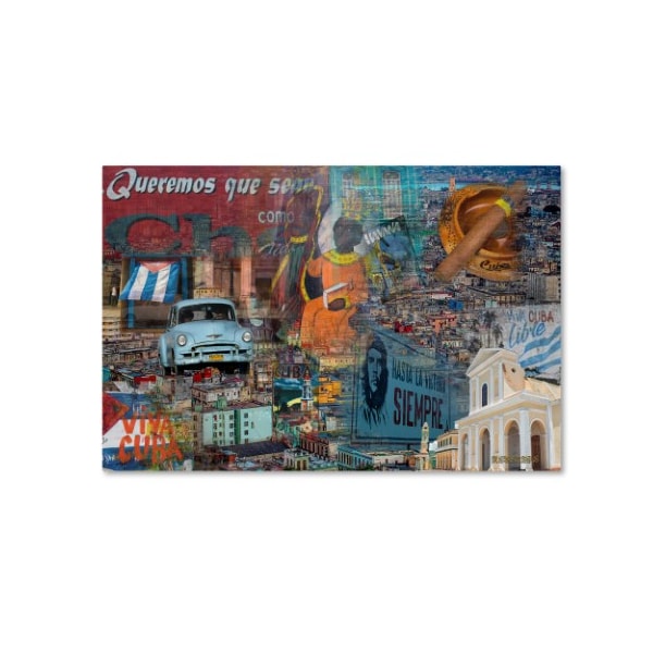 Trademark Fine Art Alberto Lopez 'Viva Cuba' Canvas Art, 30x47 - MA0849-C3047GG