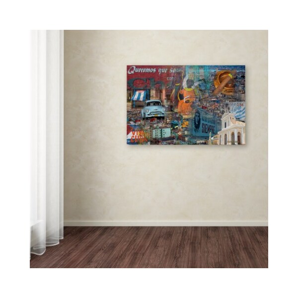Trademark Fine Art Alberto Lopez 'Viva Cuba' Canvas Art, 30x47 - MA0849-C3047GG