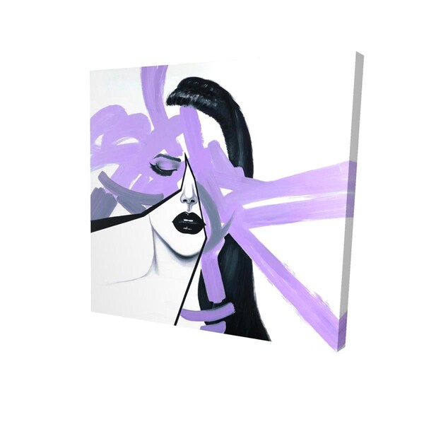 Fondo 16 x 16 in. Abstract Purple Woman Portrait-Print on Canvas - FO2790848