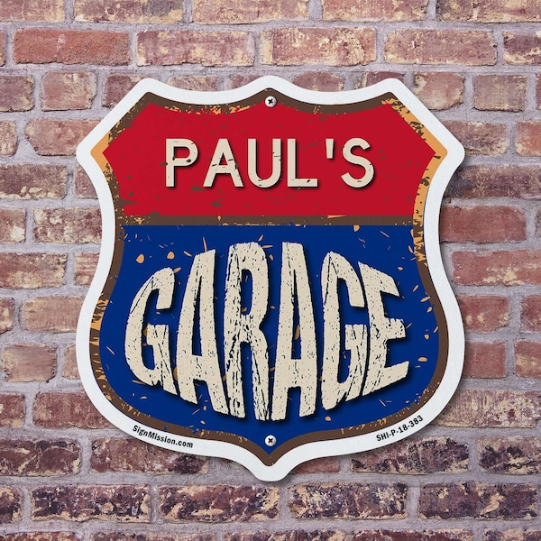 Signmission Paul's Garage, 12 Inch X 12 Inch, Aluminum Metal Sign - SHI-A-12-383-PAUL