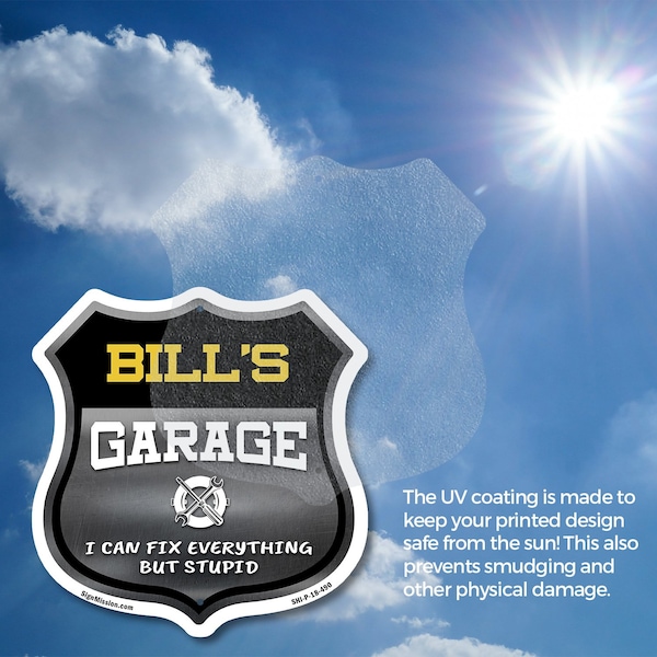Signmission Bill's Garage I Can Fix Everything But Stupid, 12 inch X 12 inch, Plastic Sign, 2PK - SHI-P-2PACK-12-490-BILL