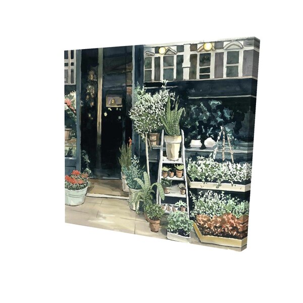 Begin Home Decor 16 x 16 in. Plants Shop-Print on Canvas - 2080-1616-ST63