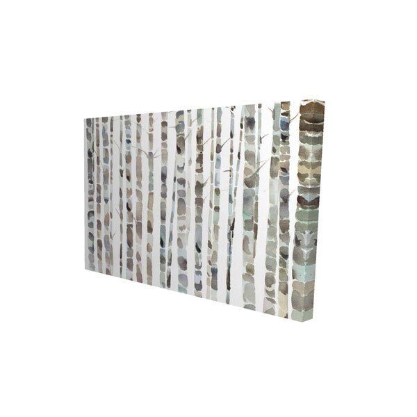 Fondo 12 x 18 in. Watercolor Birch Tree Forest-Print on Canvas - FO2787743