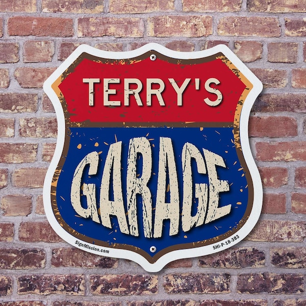 Signmission Terry's Garage, 12 Inch X 12 Inch, Aluminum Metal Sign - SHI-A-12-383-TERRY