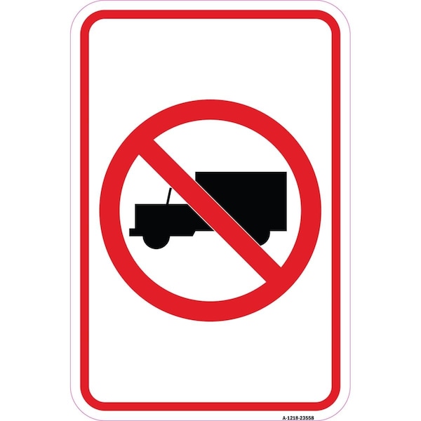 Amistad 12 x 18 in. Aluminum Sign - No Truck Symbol - AM2062792
