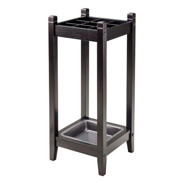 Winsome Winsome 92411 25.98 x 11.02 x 11.02 in. Jana Umbrella Stand with Metal Tray; Espresso - 92411