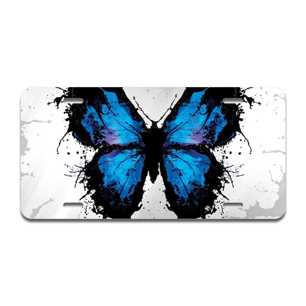 Amistad Butterfly Splash Aluminum License Plate - AM3263138