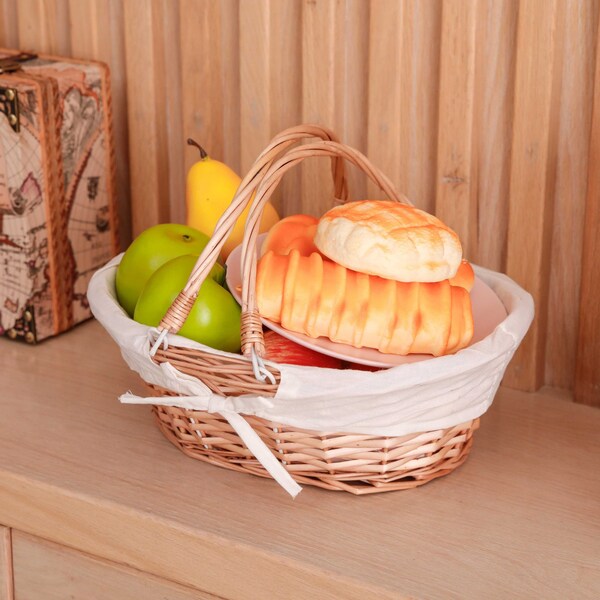 Vintiquewise Basket, Brown, Willow, 2 PK - QI003055W.2